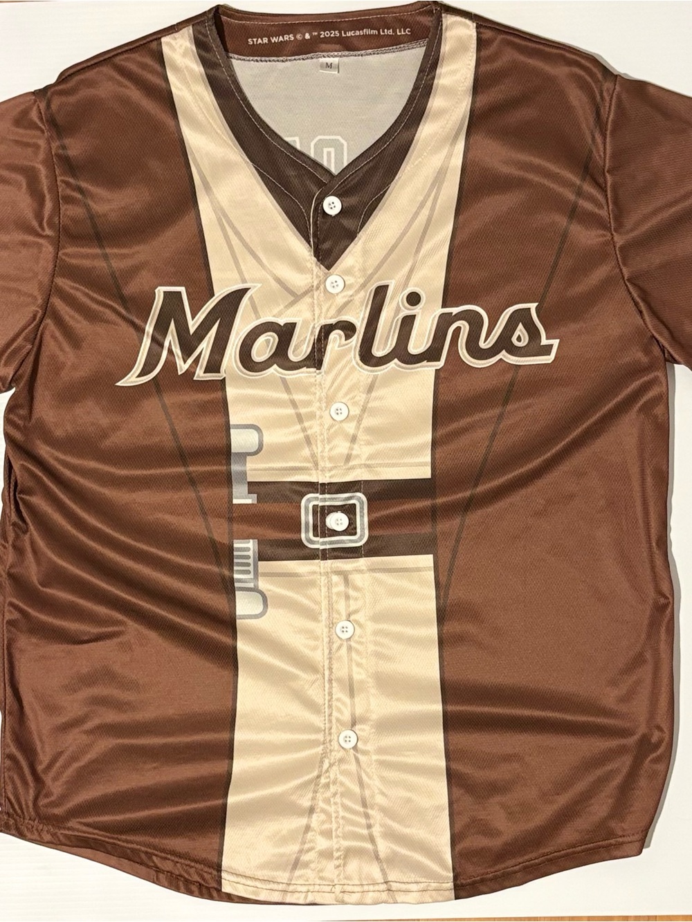2025 Miami Marlins Star Wars Jedi Order Jersey Shirt Medium SGA Lucasfilm